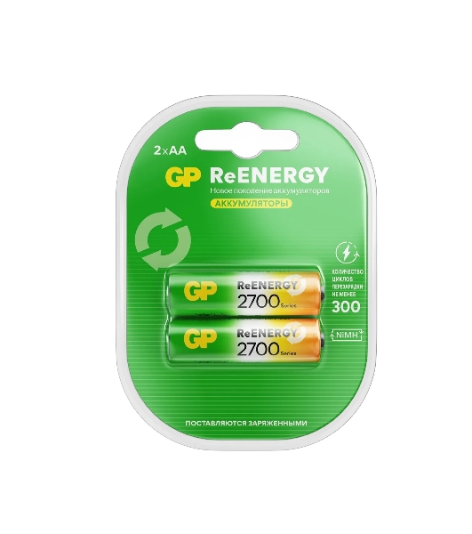 Аккумулятор GP 270AAHCRGY-2CRCB2 AA NiMH 2650mAh (2шт)