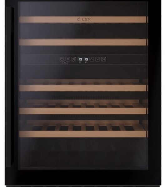 Винный шкаф LEX LWD6046BL dual zone 1-нокамерн. черный