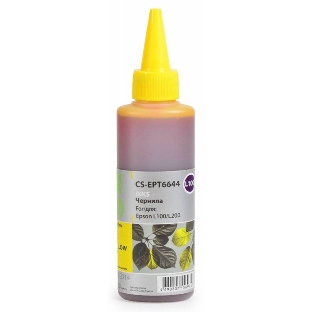 Чернила Cactus CS-EPT6644 желтый, 100 мл, для Epson L100/L110/L120/L132/L200/L210/L222/L300/L312/L350/L355/L362/L366/L456/L550/L555/L566/L1300