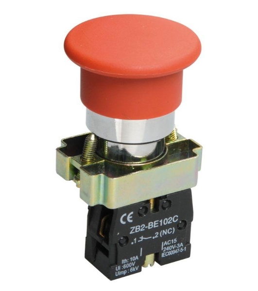Кнопка LAY5-BC42 'Грибок' красн. 1p IEK BBG71-BC-K04