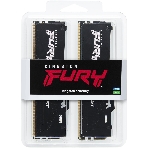 Оперативная память Kingston Fury Beast, DDR5, 32GB (2x16GB), 5200MHz, CL40, DIMM, с радиаторами, RGB, черный, фото 1