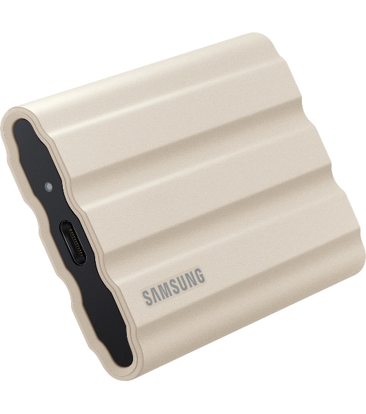 Внешний SSD Samsung T7 Shield, 2TB, USB 3.2 Gen 2 Type-C, R/W 1050/1000, бежевый