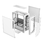 Компьютерный корпус PCCooler C3D510 WH ARGb, Tempered Glass Full Tower, White, TG, 0.7 SPCC, 3x120мм ARGb E-ATX, ATX, mATX, mITX 170/390/410мм 2x2.5', 2x3.5', 7xPCI 2xUSB-A 3.0 454.8x220x490.6мм, фото10