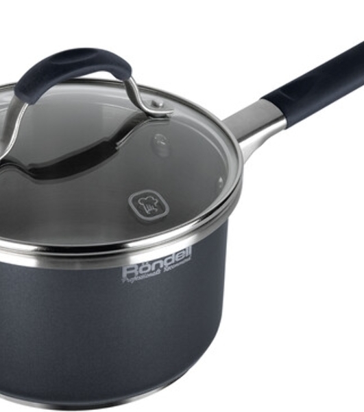 Ковш Rondell Stern RDS-008, 1.9л, с крышкой 16см, серый