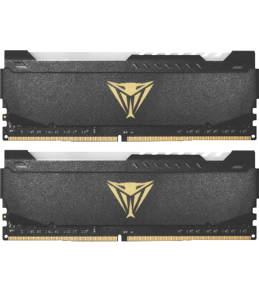 Оперативная память Patriot Viper Steel, DDR4, 32GB (2x16GB), 3200MHz, CL18, DIMM, с радиатором, RGB, черный