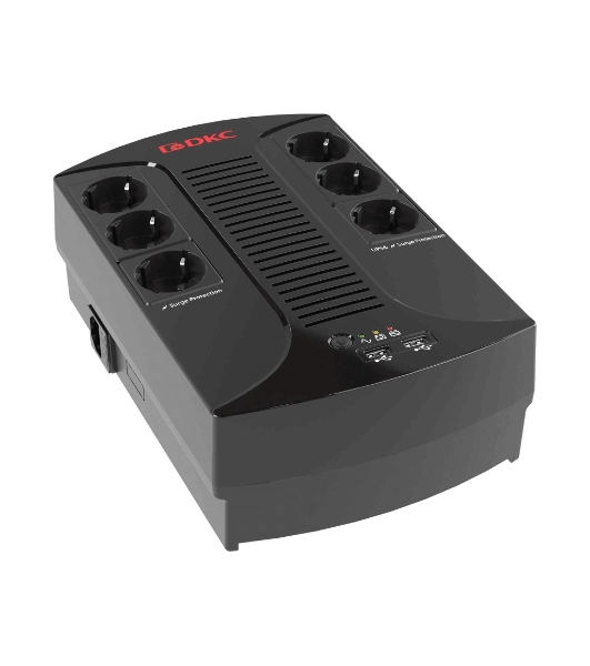 Источник бесперебойного питания ИБП Info PDU 600В.А Schuko (6) USB для зарядки (2) USB + RJ11 DKC INFOPDU600