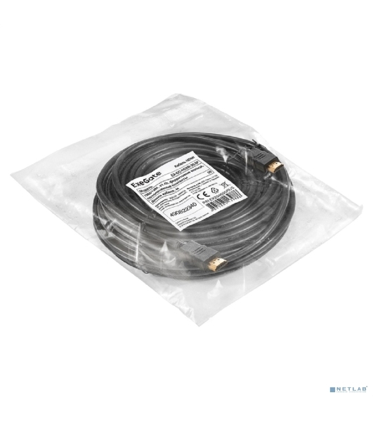 Кабель HDMI ExeGate EX-CC-HDMI-20.0F (19M/19M, 20м, v1.4b, ферритовые кольца, позолоченные контакты)