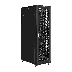 Шкаф телекоммуникационный 19' напольный 42U ExeGate EC-FS-42U.600.1000.G.V.BLACK (19”, 42U, 600x1000x2054mm (ШхГхВ), передняя дверь закаленное стекло, задняя перфорированная дверь, съемные боковые панели, пыле- и влагозащита IP20, встроенный вентиляционный модуль, 1 полка в комплекте, черный RAL 9004, 3 коробки), фото5
