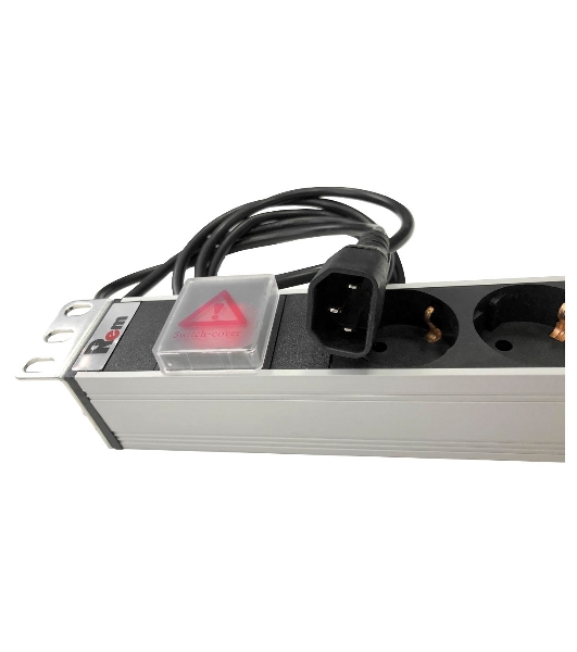 Блок розеток Rem-10 с выкл., 12 IEC 60320 C13, 10 A, алюм., 19', шнур 1.8 м. 1,8 IEC 60320 C14