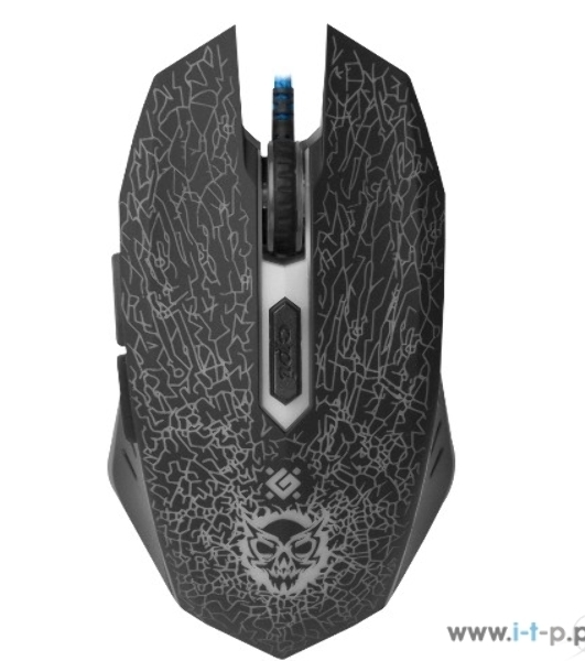 Мышь проводная Defender Shock GM-110L черный, 3200 dpi, USB, кнопки - 6