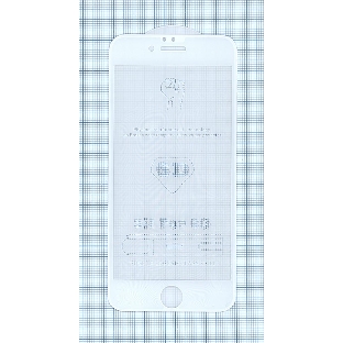 Защитное стекло 6D для Apple iPhone 6/6S белый