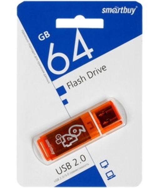 Флешка USB Smartbuy 64 Gb USB Smartbuy Glossy series черный (SB64 GbGS-K)