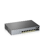 Коммутатор Zyxel GS1350-12HP, 10xGE (8xPoE+), 2xSFP, бюджет PoE 130 Вт, дальность передачи питания до 250 м, автоперезагрузка PoE-портов, повышенная защита от перенапряжений и электростатических разрядов, фото5