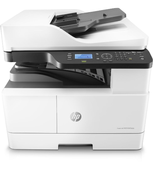 МФУ лазерное HP LaserJet MFP M443nda (8AF72A), A3, ч/б, печ. до 25 стр/мин. (А4) до 13 стр/мин. (А3), скан. до 21 стр/мин., 1200 x 1200 dpi (печать) 600x600dpi (скан.), USB, RJ-45