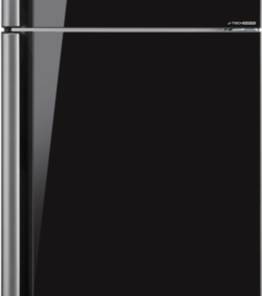 Холодильник Sharp SJ-XP59PGBK черное стекло двухкамерный 430/148л морозилка сверху, No Frost