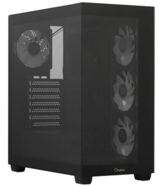Компьютерный корпус Ocypus Gaммa C72 BK ARGB ATX/win/black/4 ARGB fans/no PSU/Tempered Glass