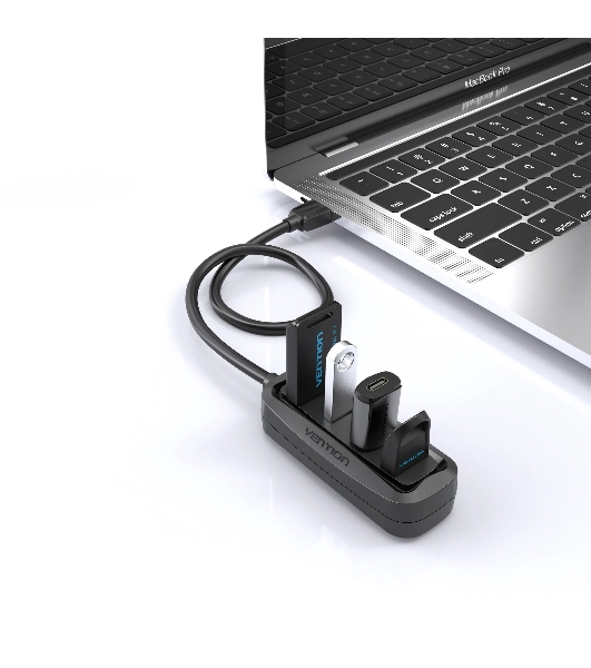 USB-концентратор Vention VAS-J43-B015, USB 2.0, USB 4 порта, USB
