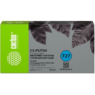 Картридж струйный Cactus CS-F9J79A 727 фото черный (300 мл) для HP DJ T920/T930/T1500/T1530/T2500/T2530