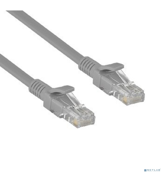 Патч-корд ExeGate UTP-RJ45-RJ45-5e-CU-2M-GY, UTP, cat.5e, 2м, медь, серый