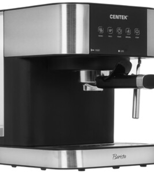 Кофеварка рожковая Centek CT-1164 серебристый, исп. кофе - молотый, 1.5 л, 1150 Вт, 15 бар