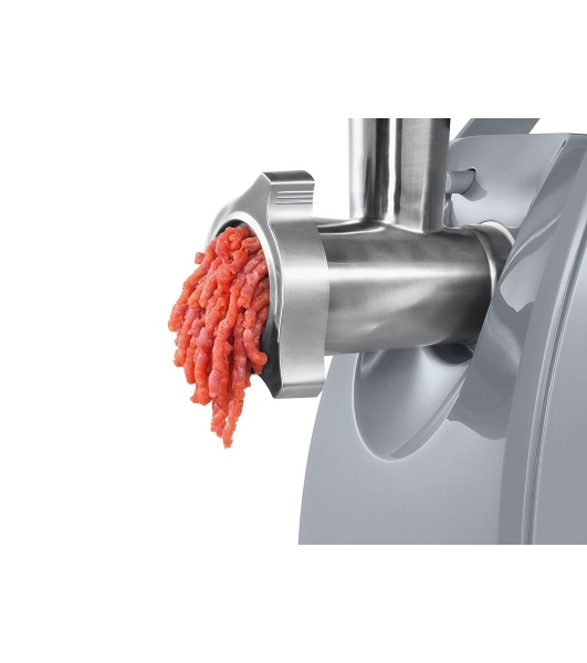 Мясорубка электрическая Bosch MFW 66020 белый/серый, 1800 Вт, 3.0 кг/мин, реверс, защита от перегрузки, насадки - 5
