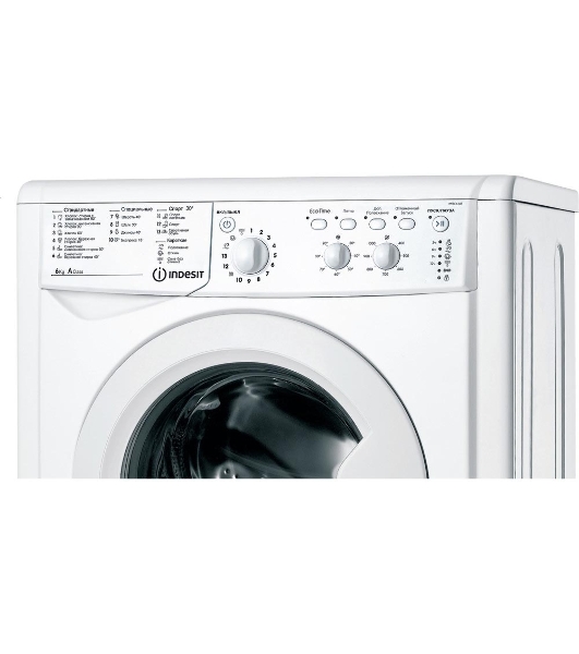 Стиральная машина Indesit IWSC 6105 белый, загрузка фронтальная 6 кг, 1000 об/мин., класс: А