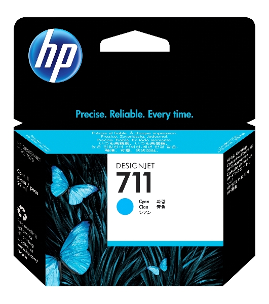 Картридж струйный HP №711 CZ130A голубой для HP DJ T120/T520 (29мл)