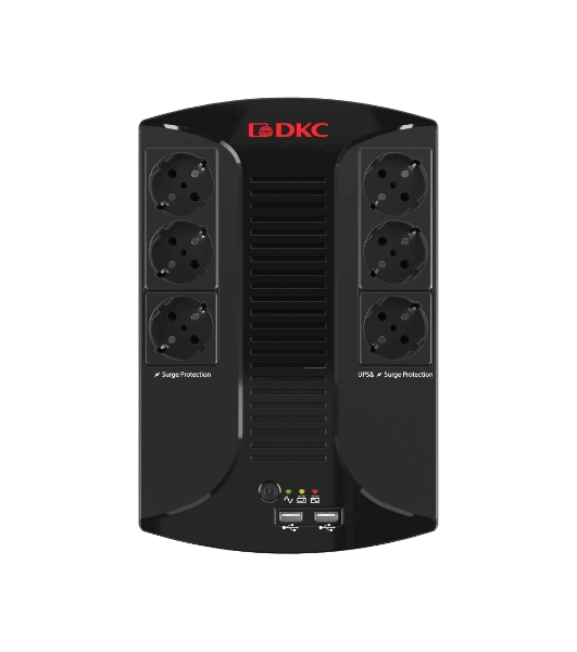 Источник бесперебойного питания ИБП Info PDU 600В.А Schuko (6) USB для зарядки (2) USB + RJ11 DKC INFOPDU600