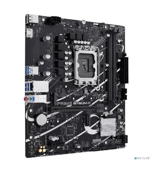 Материнская плата ASUS PRIME B760M-F, LGA 1700, Intel B760, 2xDDR5, 4xSATA, 2xM.2, 1xPCIe 4.0 x16, 1xPCIe 3.0 x1, 1xHDMI, 1x1Gb LAN, 4xUSB-A 5Gbps, 2xUSB-A 2.0, 7.1, mATX