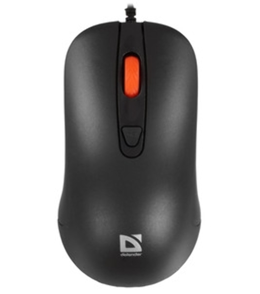 Мышь проводная Defender Omega MB-522 черный, 1600 dpi, USB, кнопки - 4