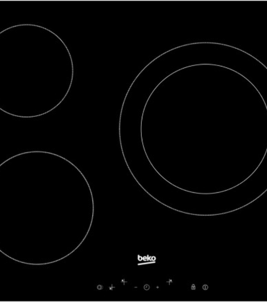 Встраиваемая электрическая варочная поверхность Beko HIC 63401 T, Черный