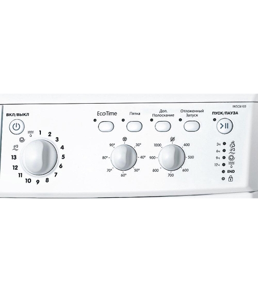 Стиральная машина Indesit IWSC 6105 белый, загрузка фронтальная 6 кг, 1000 об/мин., класс: А