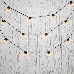 Лофт-гирлянда Neon-night светодиодная 5 м, черный ПВХ, 20 LED, теплое белое свечение, фото 1