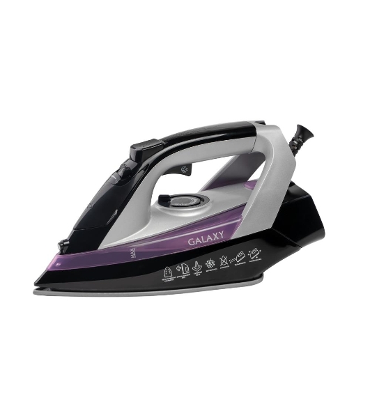Утюг Galaxy Line GL 6128 фиолетовый/черный, 2200 Вт, 30 г/мин, 140 г/мин, 150 мл