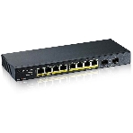 Коммутатор PoE+ Zyxel GS1100-10HP, 8xGE PoE+, 2xSFP, настольный, бесшумный, бюджет PoE 130 Вт, фото3