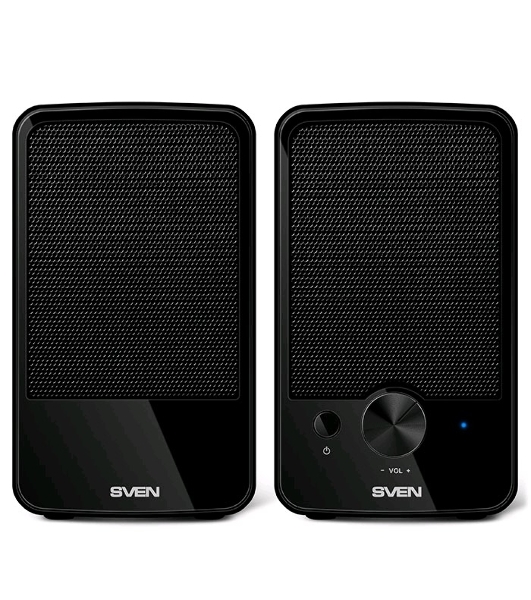 Акустическая система SVEN 312, черный 2.0, 100 – 20 000 Гц, 4Вт