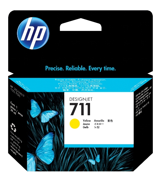 Картридж струйный HP №711 CZ132A желтый для HP DJ T120/T520 (29мл)