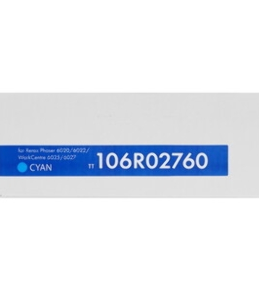 Картридж лазерный NVPrint совместимый Xerox 106R02760 Cyan для Phaser 6020/6022/WorkCentre 6025/6027 (1000k)