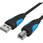 Кабель Vention USB 2.0 AM/BM - 8м. Черный Кабель Vention USB 2.0 AM/BM - 8м. Черный, фото2