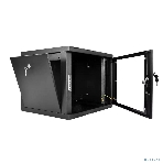 Шкаф телекоммуникационный настенный разборный ЦМО 9U (600 х 520), съемные стенки, дверь стекло, черный(ШРН-М-9.500-9005), фото3