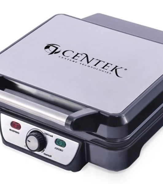 Гриль контактный электрический Centek CT-1463 1800 Вт, 2 жаровни 280х230 мм, антипригар, нагрев 240 гр, нерж отдел