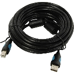 Кабель Vention USB 2.0 AM/BM - 8м. Черный Кабель Vention USB 2.0 AM/BM - 8м. Черный, фото 1