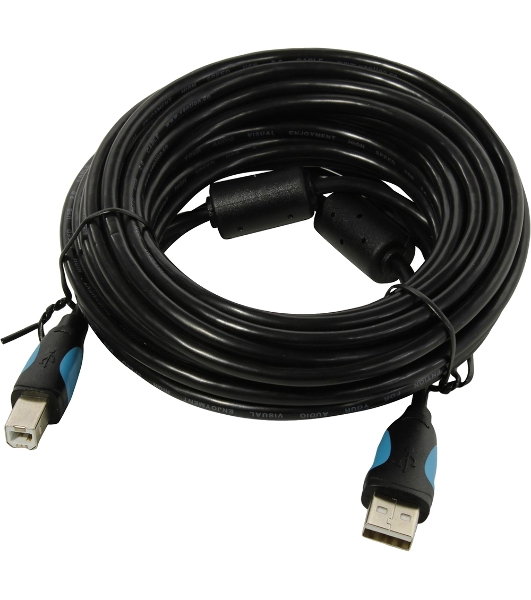Кабель Vention USB 2.0 AM/BM - 8м. Черный Кабель Vention USB 2.0 AM/BM - 8м. Черный
