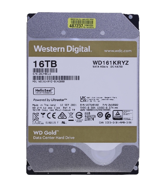 Жесткий диск Western Digital SATA 16Tb 7200RPM 6Gb/S 512MB GOLD WD161KRYZ