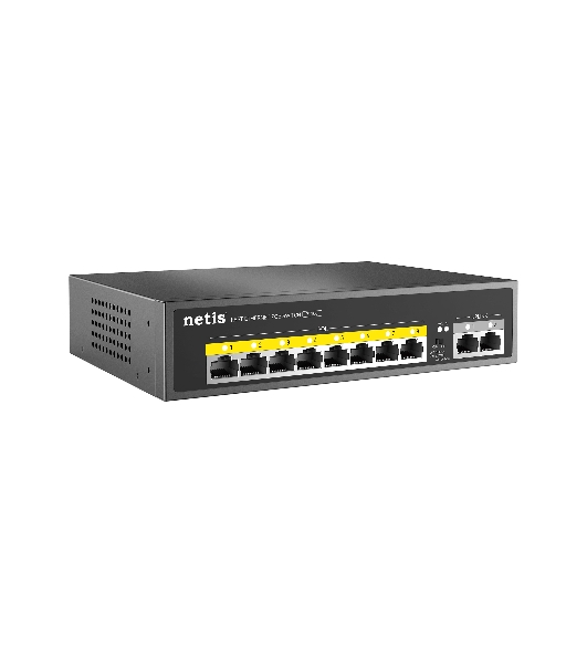 Коммутатор Netis P110C 10-портовый PoE+ коммутатор Fast Ethernet/8*PoE+ 2 порта 802.3af/802.3at