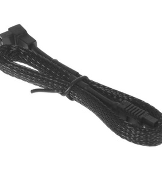 Кабель интерфейсный SATA Cablexpert CC-SATAM-DATA90-BLBR-30CM, Sata3 7pin/7pin, мет.защелка, угловой разъем, 30 см, черный, оплетка, пакет