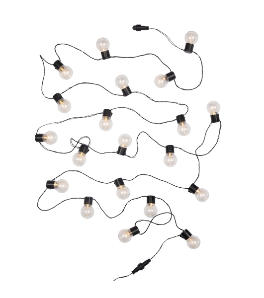 Лофт-гирлянда Neon-night светодиодная 5 м, черный ПВХ, 20 LED, теплое белое свечение
