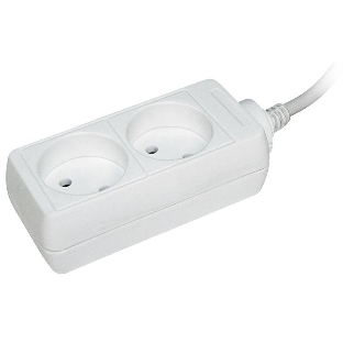 Удлинитель 2х3 м без заземл. 10А IP20 У2 2P 2х0.75 IEK WYP10-06-02-03-N