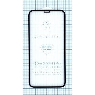 Защитное стекло 6D для Apple iPhone X/XS черный