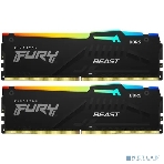 Оперативная память Kingston Fury Beast, DDR5, 32Gb (2x16Gb), 5600MHz, CL40, DIMM, с радиаторами, RGB, черный, фото3